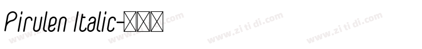 Pirulen Italic字体转换